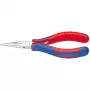 Knipex elektronikos sugriebimo replės bendras ilgis 145 mm plokščios apvalios žnyplės forma 6 daugiakomponentė rankena