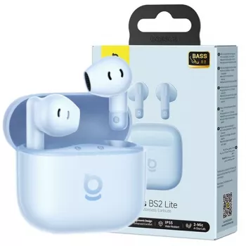 Belaidės į ausis įdedamos ausinės Baseus Bass BS2 Lite TWS — mėlynos