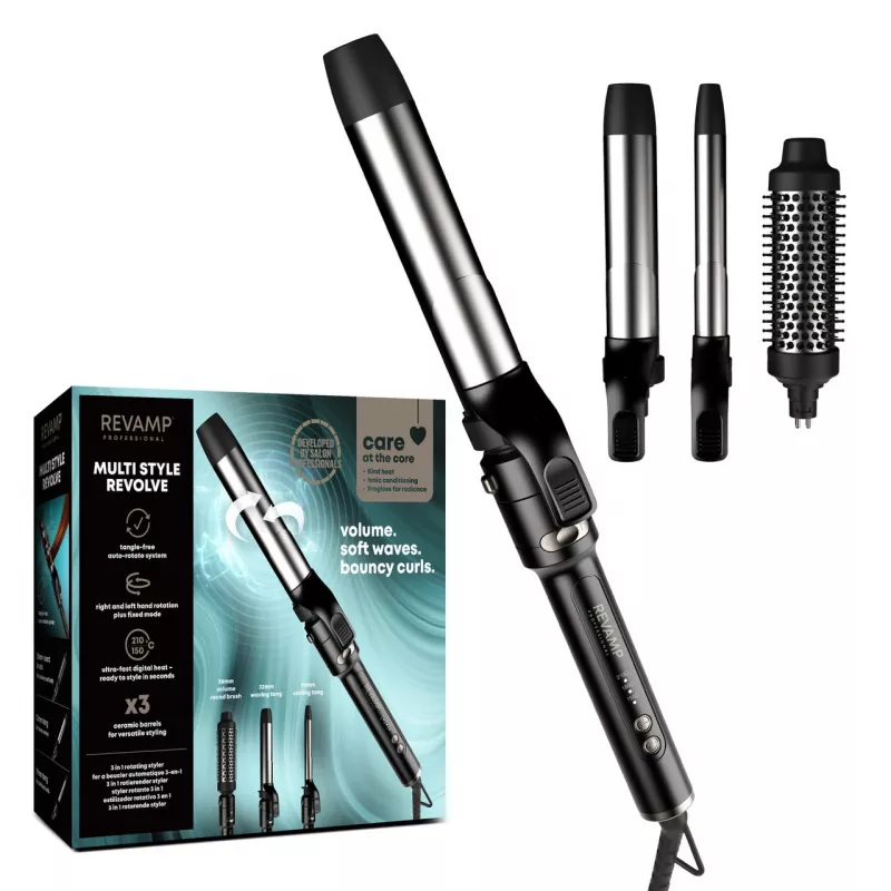 Plaukų formuotojas Revamp Multi Style Revolve CL-3500-EU 3-in-1 – šepetys, džiovintuvas, apimties suteikėjas