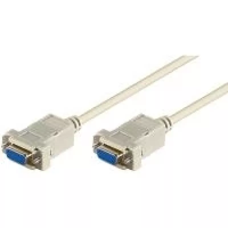 Wentronic Goobay jungiamasis kabelis D-SUB Nullmodem, pilkas, 2 m - D-SUB/RS-232 lizdas (9 kontaktų) > D-SUB/RS-232 lizdas (9 kontaktų) (68484)