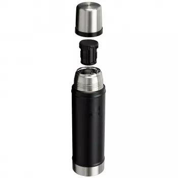 Termoso buteliukas STANLEY The Legendary Classic 0,6 L, juodas, vakuuminis izoliacinis butelis