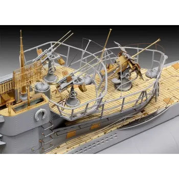 Plastikinis modelio rinkinys REVELL vokiečių povandeninis laivas Type VII C/41 1/72 mastelis