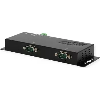 Nuoseklusis įrenginių serveris Exsys EX-6112-2 — Ethernet į 2×RS-232, 12 V/3 A maitinimas