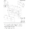 Cama 3D MOUNTAIN komoda 154x40x72 juodas + auksinis