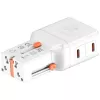 Kelioninis įkroviklis World 65W USB-C + USB-A baltas