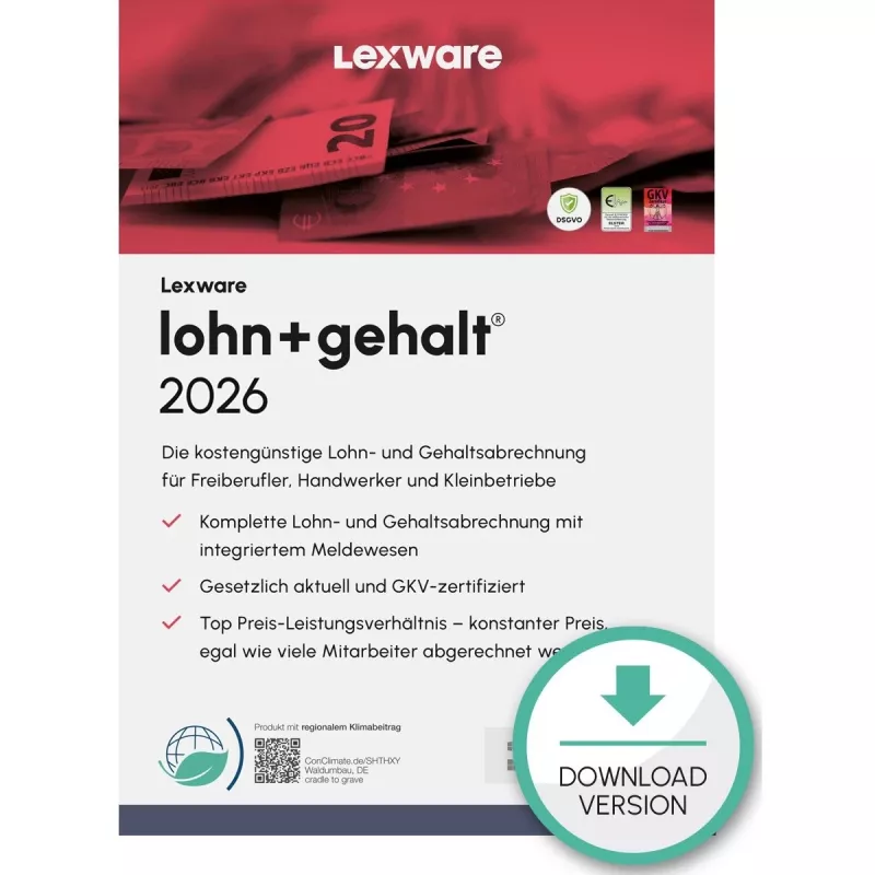 Lexware lohn+gehalt 2026 Apskaita 1 licencija (-os) 1 metai (-ų)