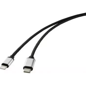 Renkforce USB Handy Connection Cable [1x USB-C™ Plug - 1x Apple Lightning-Plug] 2.00 m Juoda (RF-4353448)