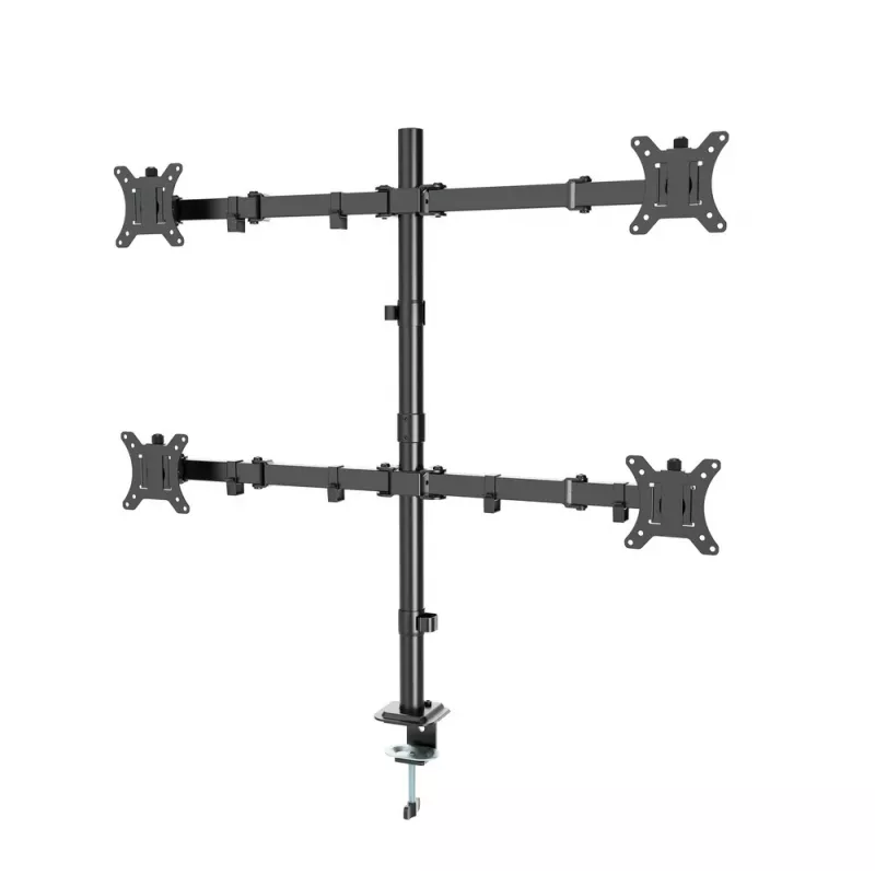 Monitoriaus laikiklis Gembird MA-D4-01, stalo spaustuvas iki 4 ekranų, 32 coliai (81,3 cm), 40 kg, VESA 75x75–100x100, juodas