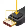 DisplayPort 2.1 kabelis, sertifikuotas, 16K @ 60Hz, 80 Gbit/s (juodas, 1 metras, VESA sertifikatas)