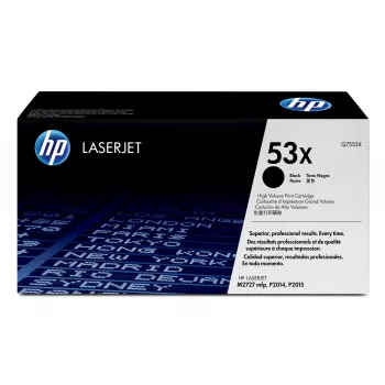 HP 53X didelės talpos juodas originalus LaserJet kasečių toneris, 7000 puslapių, juoda, 1 vnt.