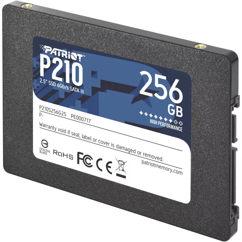 2.5 inch SATA III SSD Patriot P210 256 GB — 500 MB/s skaitymas, 400 MB/s rašymas, 7 mm