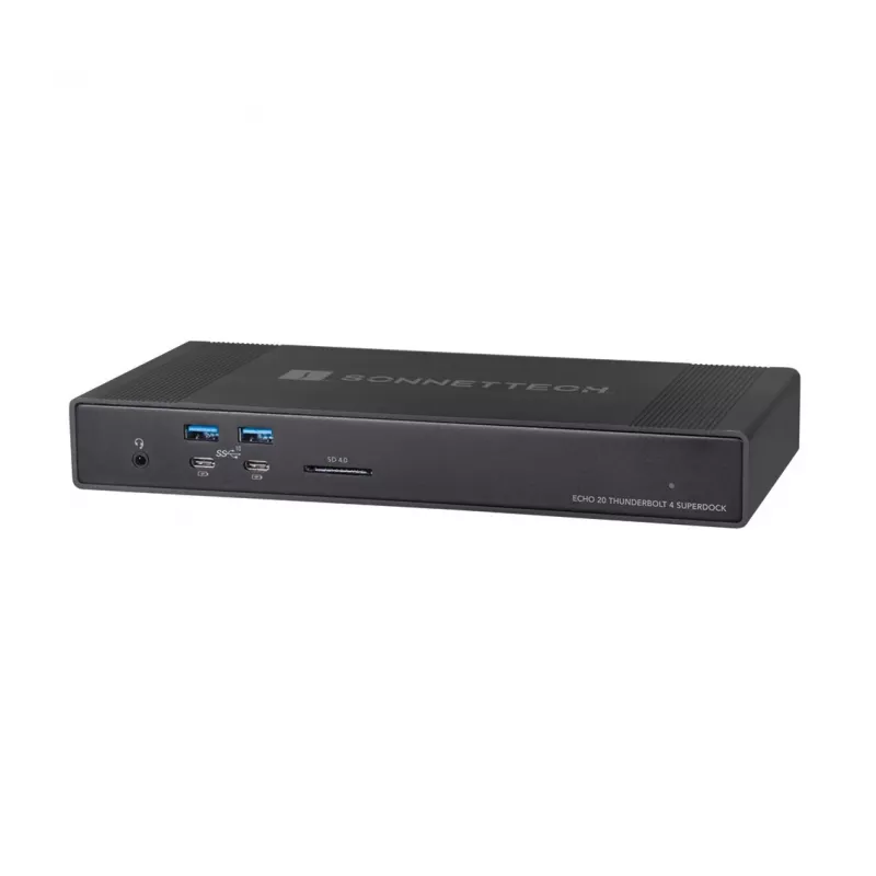 Sonnet Echo 20 Thunderbolt 4 SuperDock Wired Juoda 100W Power Delivery 2500 Mbit/s