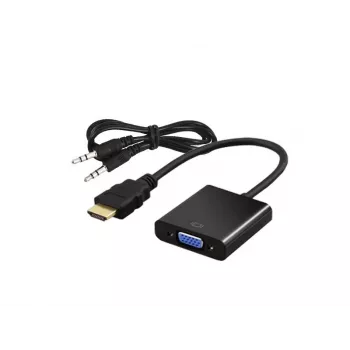 Vaizdo adapteris SAVIO CL-23/B VGA (kištukas) į HDMI Type A (lizdas) 0,5 m, juodas