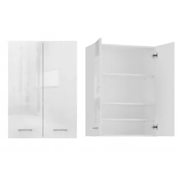 Topeshop POLA MINI DD baltas blizgus vonios spintelė Baltas
