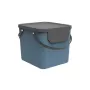 Plastikinis laikymo konteineris rotho Albula 40 L stačiakampis, mėlynas, 40 L talpa, pakabinimo anga, 400×358×340 mm
