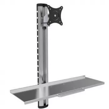 Techly ICA-PLW 01 monitoriaus laikiklis / stovas 68,6 cm (27 col.) Sieninis Sidabrinis