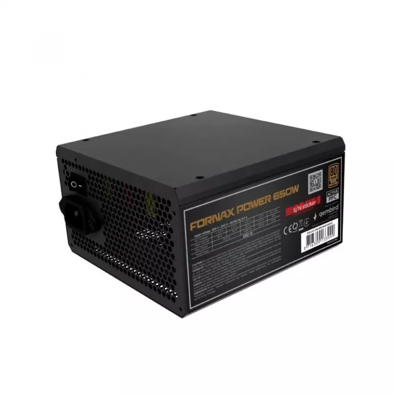 Maitinimo blokas 650W aktyvus PFC 12 cm ventiliatorius 80+Bronze pramoninis