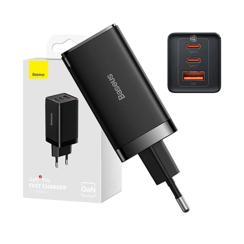 Įkroviklis Baseus GaN5 Pro Universal Juoda