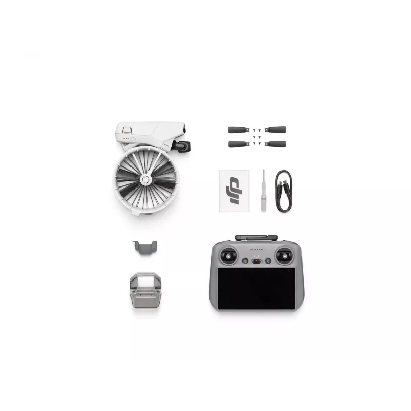 Dronas DJI Flip 4 su 48 MP kamera, 4K (3840x2160), 3110 mAh baterija, 16 m/s, 14 000 m nuotolis, 4 rotoriai, 0,249 kg, juoda/balta