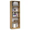 Topeshop R40 ARTISAN biuro knygų spinta, ąžuolas, 5 lentynos, 400×300×1820 mm, medžio drožlių plokštės rėmas