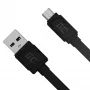 Matte Flat kabelis - USB-A į Micro-USB