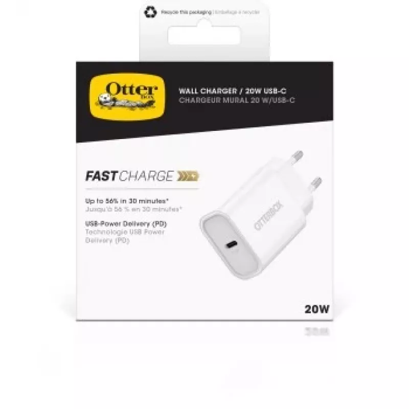 Sieninis įkroviklis OTTERBOX 78-81340 20W USB‑C (USB‑PD) baltas