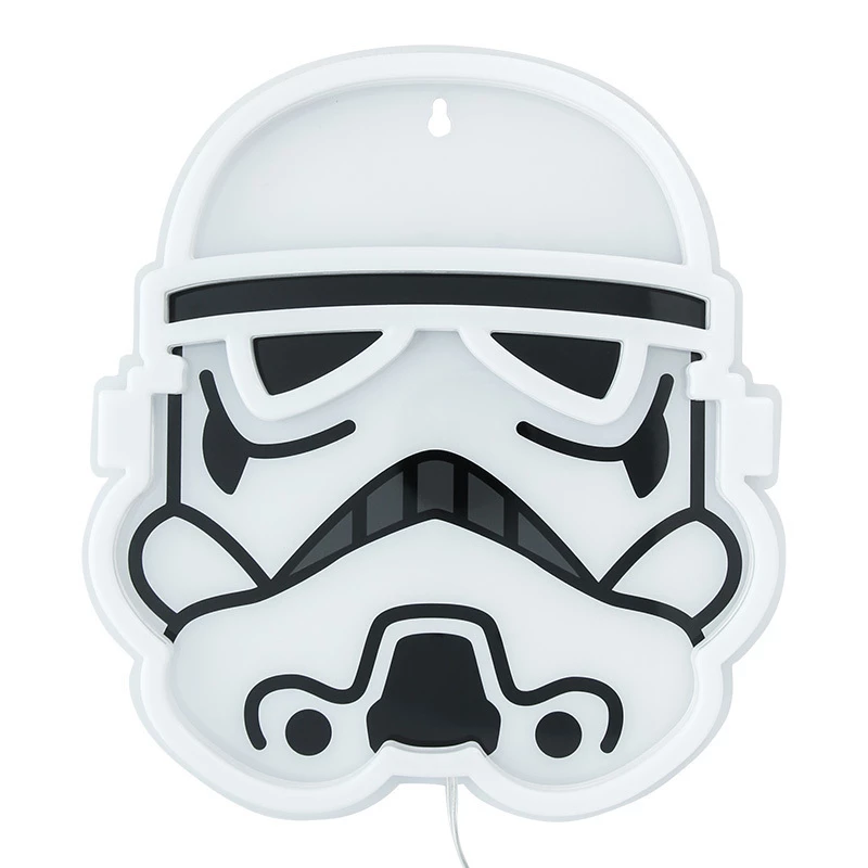 Prie sienos montuojamas LED neoninis šviestuvas Paladone Stormtrooper modelis PP14595SWVN, dekoratyvinis „Žvaigždžių karų“ apšvietimas
