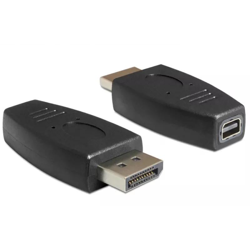 DeLOCK - DisplayPort adapteris - DisplayPort (V) į Mini DisplayPort (M) - Juoda