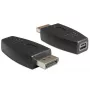 DeLOCK - DisplayPort adapteris - DisplayPort (V) į Mini DisplayPort (M) - Juoda