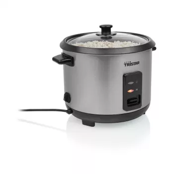 Ryžių viryklė Tristar RK-6147 — 1,5 L, 500 W, juoda/sidabrinė