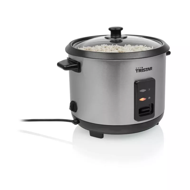 Ryžių viryklė Tristar RK-6147 — 1,5 L, 500 W, juoda/sidabrinė