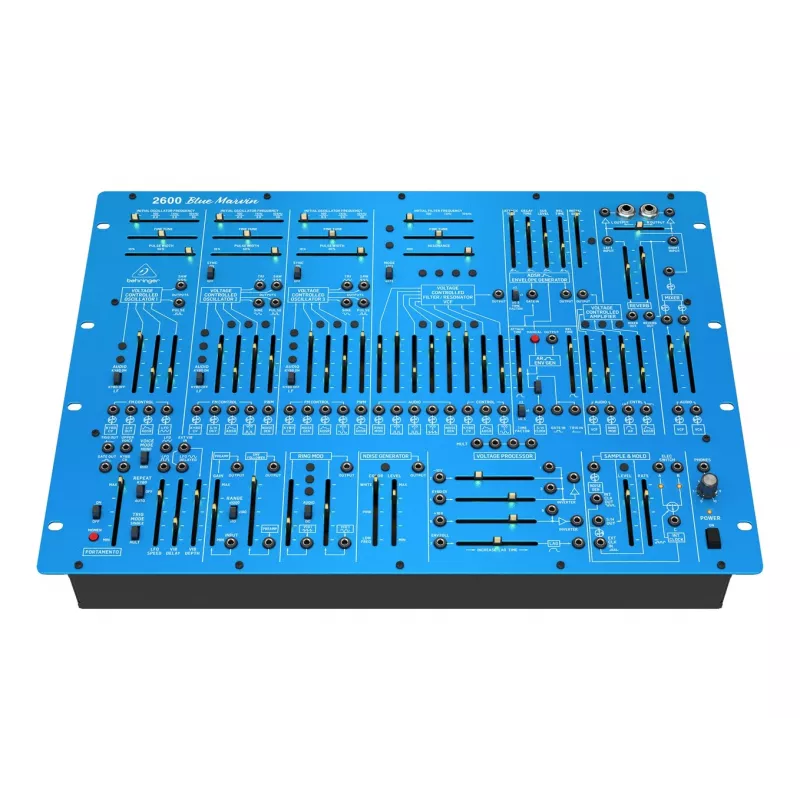 Analoginis sintezatorius „Behringer 2600 BLUE MARVIN“ su 37 klavišais, pusiau modulinis