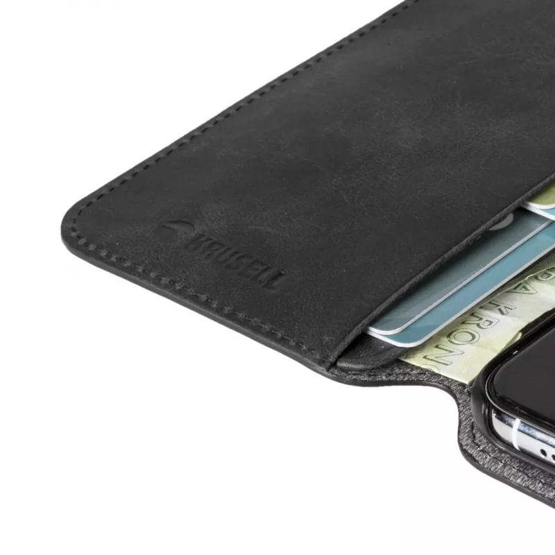 Krusell Sunne PhoneWallet Apple iPhone 11 Pro Max vintage Juoda