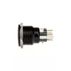 DimasTech vandalams atsparus mygtukas 22 mm Juodaline Dot RGB PD223