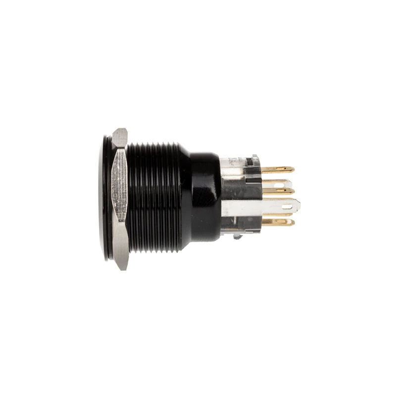 DimasTech vandalams atsparus mygtukas 22 mm Juodaline Dot RGB PD223