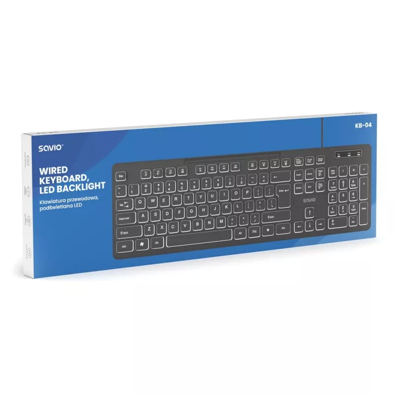 Savio KB-04 klaviatūra Namai/Biuras USB QWERTY UK International juoda
