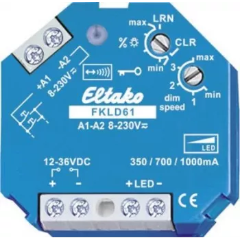 Dimmer switch Eltako FKLD61 300W 1–10V — sieninis LED reguliatorius