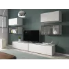 Cama living room furniture set ROCO 3 (2xRO3+2xRO4+2xRO1) Balta/Juoda/Balta