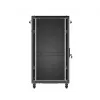Spintelė stovui LANBERG FF01-6222-12B 22U 600x1200 mm juoda su stiklinėmis priekinėmis ir galinėmis durelėmis