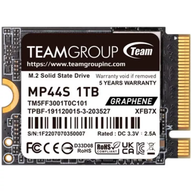 Team Group MP44S 1 TB PCIe 4.0 x4 NVMe M.2 2230