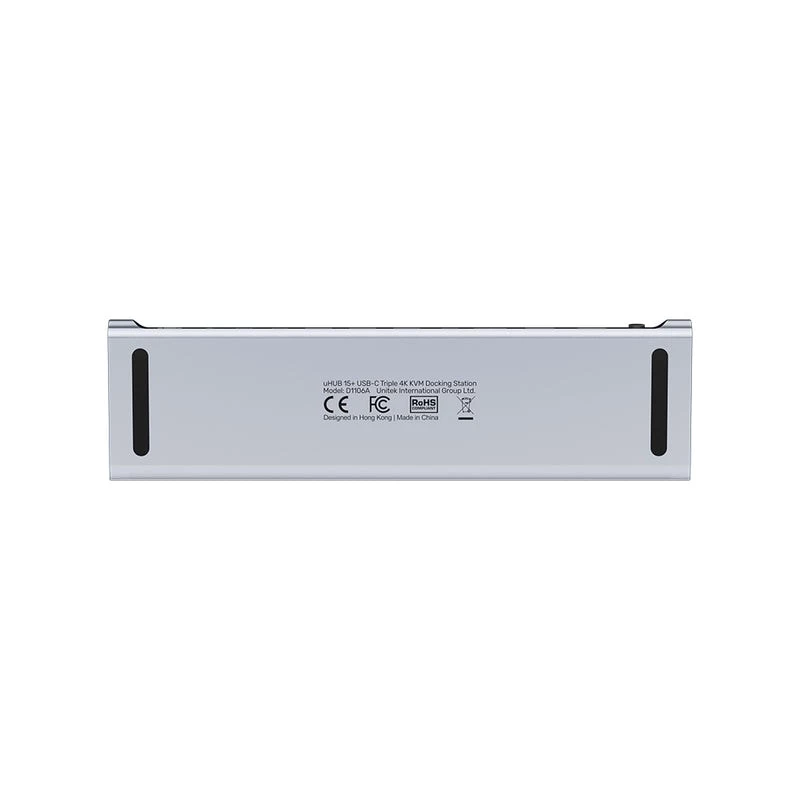 KVM jungiklis Unitek D1106AGY01 USB-C triguba 4K prijungimo stotelė su KVM, 3x USB-A, 5x USB-C, HDMI×2, DP×1, RJ-45, SD skaitytuvas, 3840×2160@60Hz, aliuminis