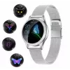Išmanusis laikrodis ORO-MED ORO-SMART CRYSTAL Sidabrinė — apvalus metalinis korpusas, LCD 240×198, 1,04 colio ekranas, Bluetooth 4.0, atsparus vandeniui, 120 mAh baterija