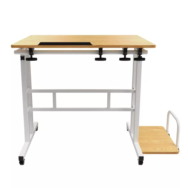 Maclean mobilus nešiojamojo kompiuterio stalas, baltas, 80x60 cm, maks. 50 kg, reguliuojamas aukštis 67-115 cm, MC-124 W