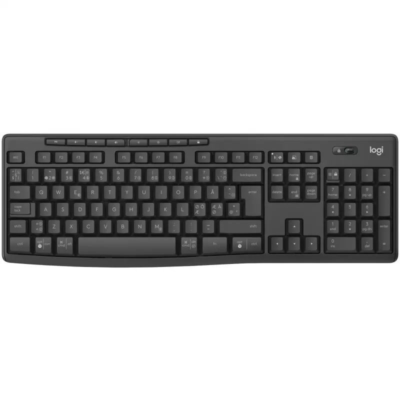 Logitech MK370 Combo for Business klaviatūra su pele, biuro, belaidė RF + Bluetooth, QWERTY, Nordic, grafitas