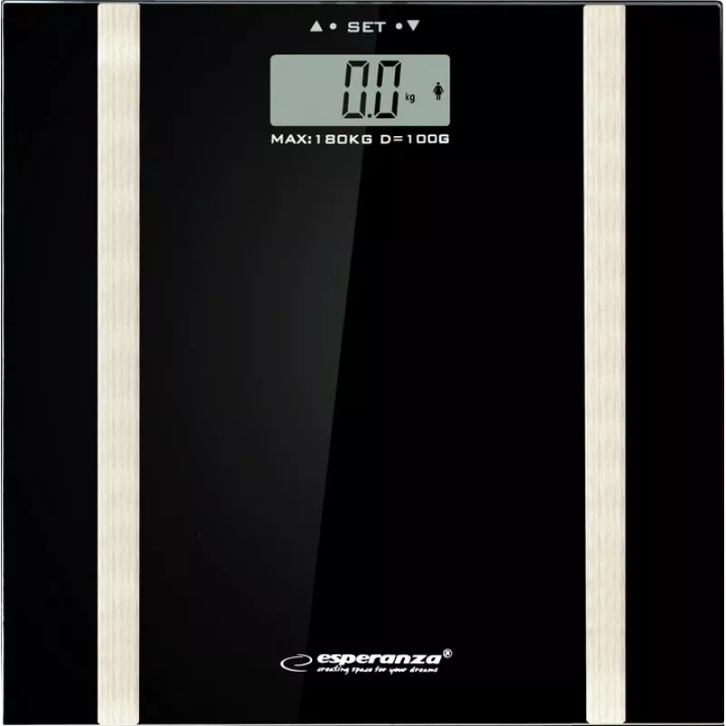 Asmeninės vonios svarstyklės Esperanza EBS018K - elektroninės, 180 kg, juodos
