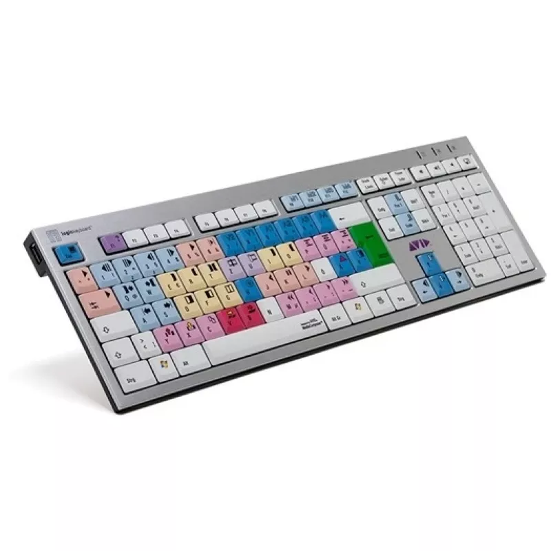 Klaviatūra Logickeyboard Avid Media Composer QWERTZ vokiška Aliuminio