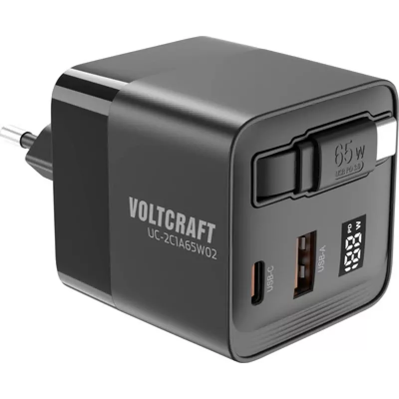 Voltcraft UC-2C1A65W02 USB įkroviklis išėjimo srovė maks. 3 A USB-C USB-A išėjimų skaičius 3 (VC-16619015)