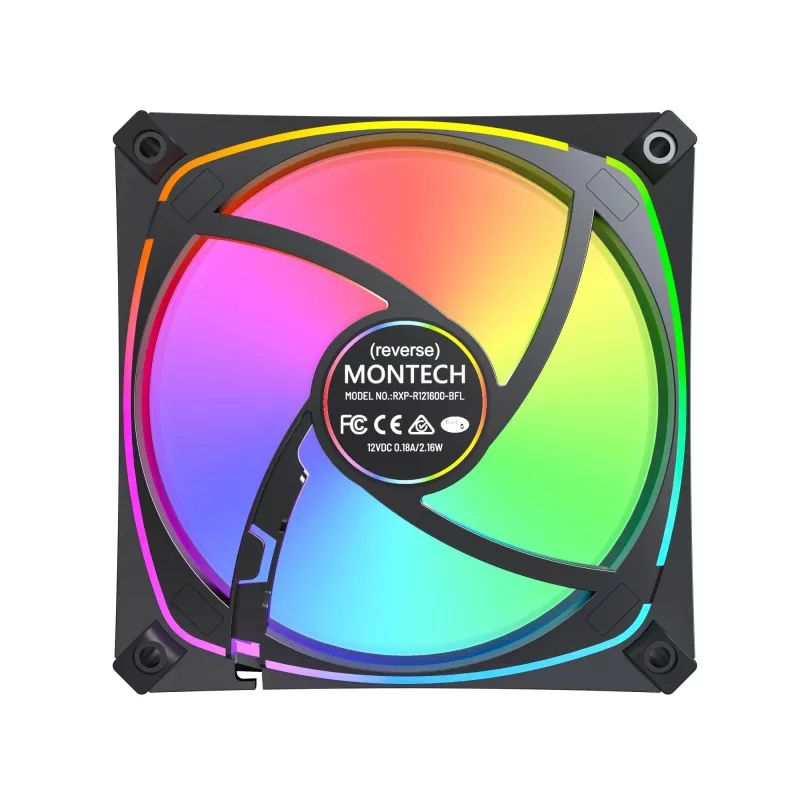 MONTECH RX120 PRO Juoda 120mm ARGB korpuso ventiliatorius