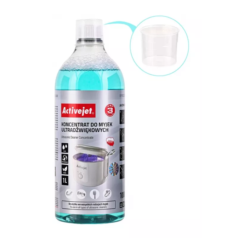 Valymo koncentratas UV ultragarsiniams valikliams ActiveJet AOC-600, 1 L purškimo buteliukas