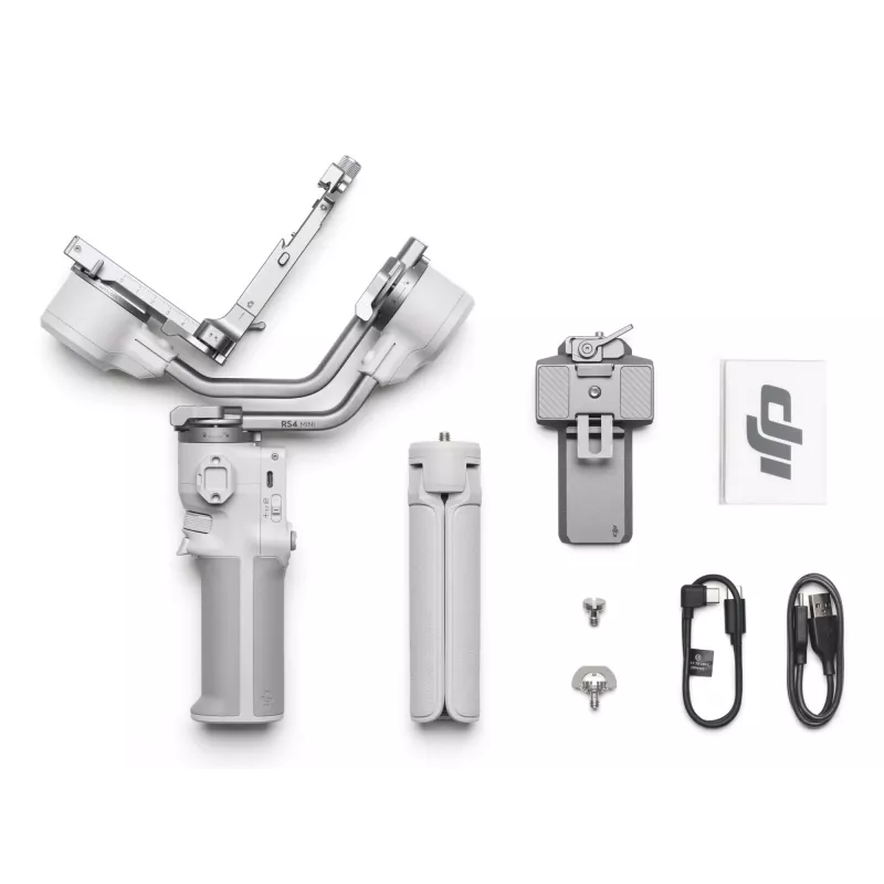 Gimbal stabilizatorius DJI RS 4 MINI — 3 ašių kompaktiškas lengvas veidrodiniams ir mažiems DSLR fotoaparatams (modelis CP.RN.00000442.01)